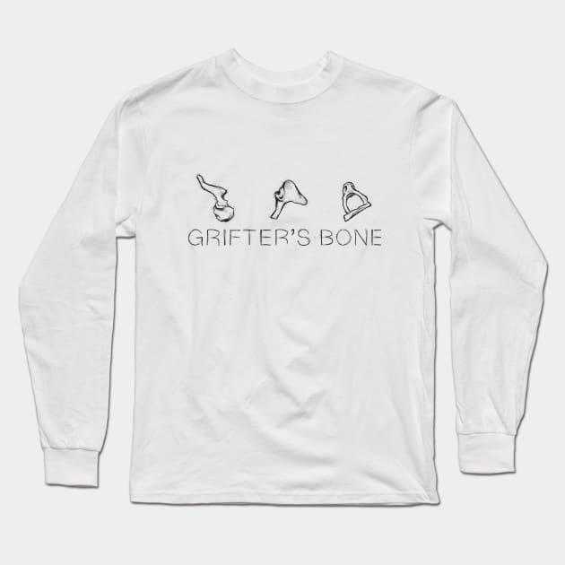 Grifters Bone - Dark Logo Long Sleeve T-Shirt by Rusty Quill